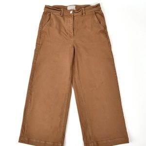 Everyone The Wide Leg Crop Pant Ochre Brown Size 10